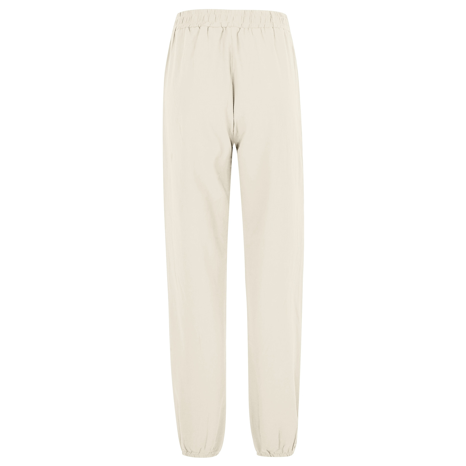 thumbnail image 5 of Pantalones casuales con cordón para mujer talla grande - Cintura elástica, bolsillos, poliéster, corte holgado, aptos para el día a día, la playa y para dormir, para todas las estaciones, 5 of 8